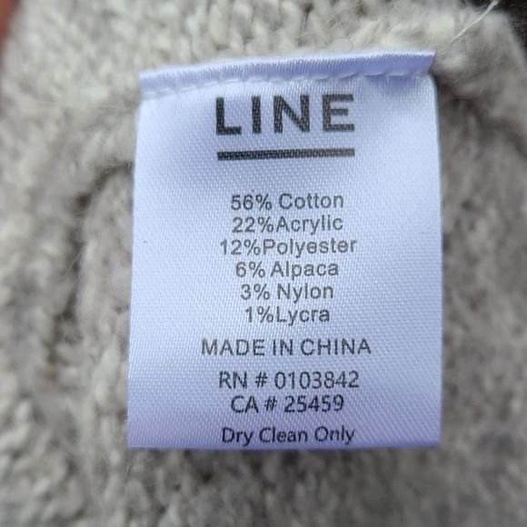 Line Knitwear gray cutout shoulder sweater - Picture 3 of 3